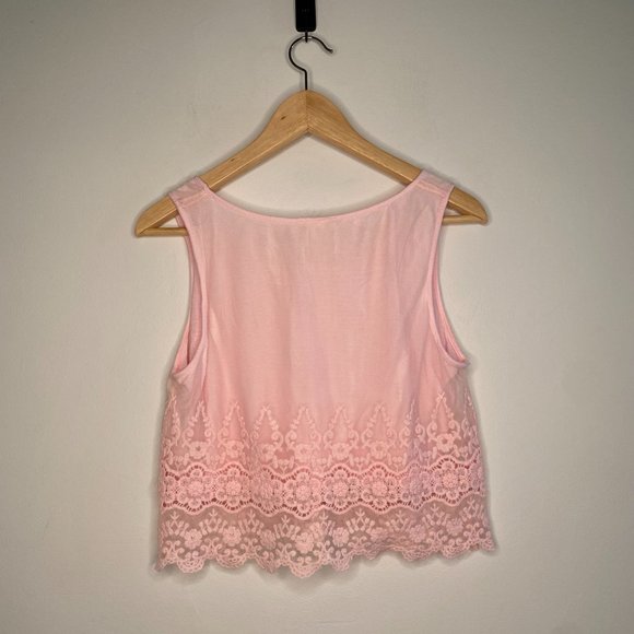 Forever 21 Pink Lace Tank Top - Picture 7 of 7